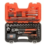 Juego 79 piezas dados 1/4” y 1/2” hexagonales con chicharras cabeza giratoria - Bahco SW79